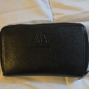 Armani Exchange Black Leather Wallet